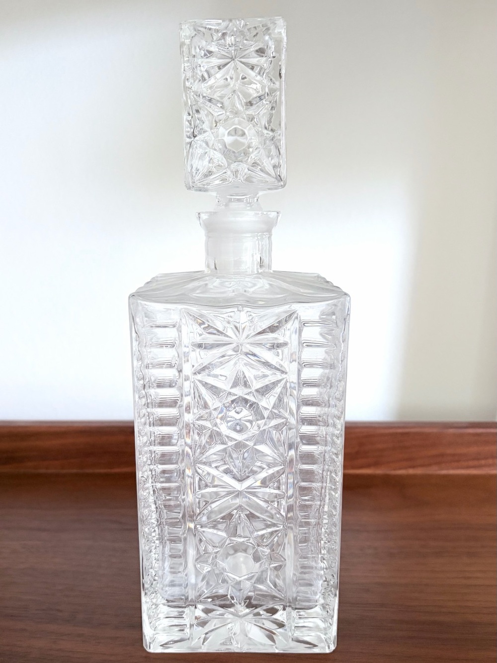Mid-Century Crystal Glass Decanter